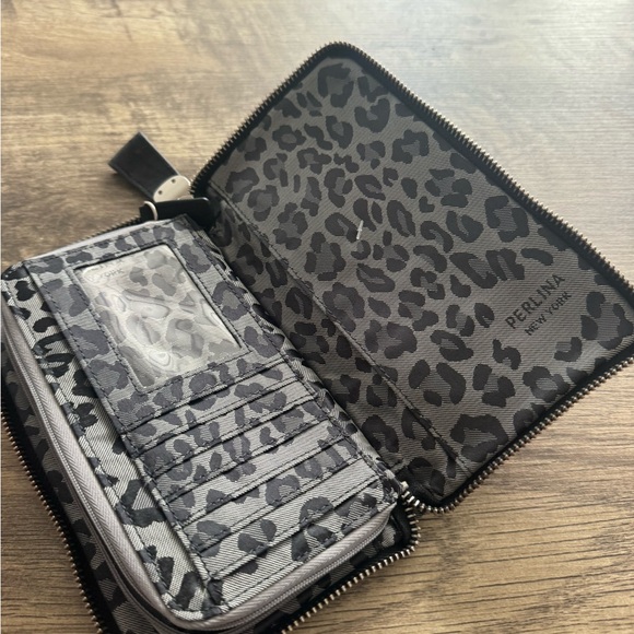 Perlina Black Asymmetrical Leather Wallet - Picture 3 of 4